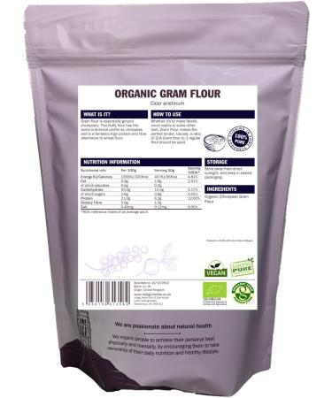 Indigo Herbs Organic Gram Flour 1kg - Buy Online on GoSupps.com