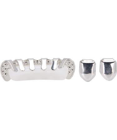 Gold Teeth Brace Unique Teeth Brace for Upper Teeth Concerts Hip Hop Fashion Shows Lower Teeth(Silver) - Buy Online on GoSupps.com