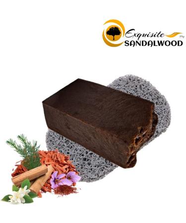 Exquisite Sandalwood Herbal Cleansing Bar Soap | Natural Organic Handcrafted | 5oz Therapeutic Soap with Mysore Sandalwood Saffron & Botanical Extracts for Men & Women - Buy Online on GoSupps.com