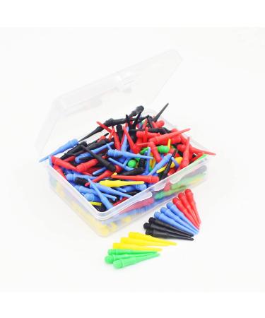 ROOBEEO Dart Points 2BA Thread Plastic Dart Points 250 Pack Soft Dart Tips Set in 5 Colors Dart Points Replacement Dart Accessories