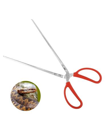 MFUOE Reptile Feeding Tongs Red Extra Long Large Tweezers Bearded Dragon Reptile Tank Accessories for Terrarium Reptile Vivarium