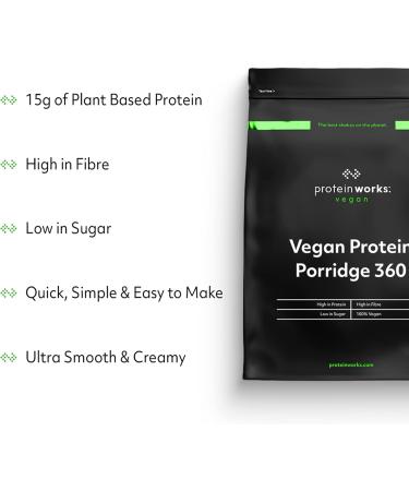 Vegan Protein Porridge | Chocolate | High Protein Breakfast | Plant Based | Protein Works | 1.8kg - Buy Online on GoSupps.com