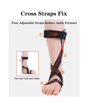 SFKLYU Adjustable Ankle Foot Orthosis Support Brace for Foot Drop Improved Walking Gait & Plantar Fasciitis - Right & Left Options Available - Buy Online on GoSupps.com