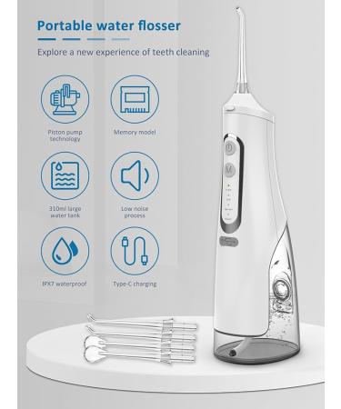 USB Rechargeable 4 Speed Water Flosser - Portable Teeth Cleaner for Home & Travel | Removes Tartar & Stains - Buy Online on GoSupps.com
