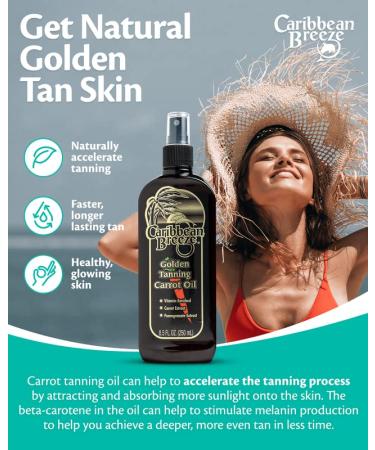 Caribbean Breeze Ultimate Carrot Tanning Oil Spray with Coconut Oil & Aloe Extracts - 8.5 oz - Buy Online on GoSupps.com