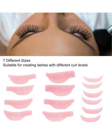Eyelash Perm Pads Portable Silicone Soft 7 Pairs 7 Sizes Eyelash Lift Shields for Beauty Salons (Pink) - Buy Online on GoSupps.com