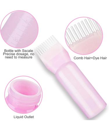 Artifresco Root Comb Applicator Bottle Hair Oil Applicator with Graduated Scale 6 Ounce Oil Applicator for Hair Dye Hair Root Comb Color for Scalp Treatment Essential (Purple) - Buy Online on GoSupps.com