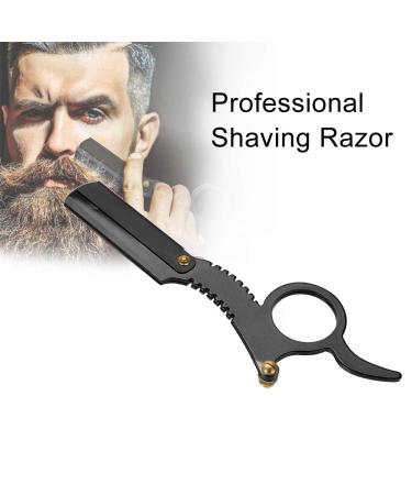 Premium Black Stainless Steel Manual Razor for Men's Face Shaving - Precision Thumb Grip - Buy Online on GoSupps.com