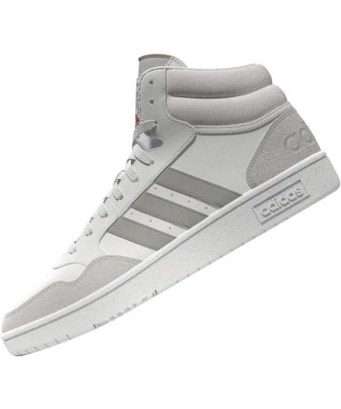 Buy adidas Men's Hoops 3.0 Mid Lifestyle Basketball Sneakers - Classic Vintage Style Size 43 1/3 EU Ftwr White/Metal Grey - Buy Online on GoSupps.com
