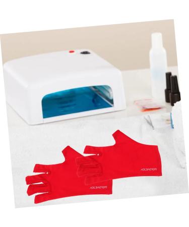 DOITOOL 2 Pairs Nail Gloves Glove Nail Salon Manicure Gloves Manicure Dryer Gloves Professional Nail Lamp Anti Fingerless Gloves Nail Gel Red Protector Protection Mj03 Polyester - Buy Online on GoSupps.com