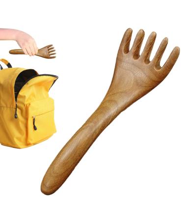 LNHGH scalp massage comb made of wood - multifunctional manual scalp massage devices with five claws robust head scratches portable head massage device for neck legs moisture remove
