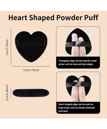 Start Makers Heart-Shaped Makeup Puffs - Soft & Reusable Velvet Sponge Puffs (2PCs) - Wet/Dry Use for Face Makeup - Buy Online on GoSupps.com