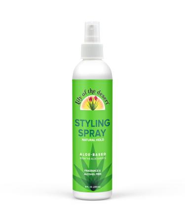 Lily of the Desert Styling Spray - Unscented Hairspray for Women/Men  Natural Hold Aloe Vera Spray for Hair  Alcohol-Free  Non-Toxic  Non-Aerosol Hairspray  8 Fl Oz
