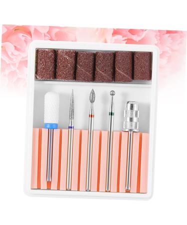 minkissy 1 Set Nail Drill Bits for Acrylic Nail Polish Accessories Electric Nail File Drill Bits Nail Polish Tools Nail File Bits Cuticle Drill Bit Gel Nail Kits Head Ceramics 6.5x5.5cm Pink - Buy Online on GoSupps.com