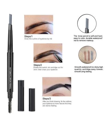 Shop 5 Colors Waterproof Eyebrow Pen - Long Lasting Gel & Triangular Tip Brush for Flawless Eyebrow Makeup - Buy Online on GoSupps.com