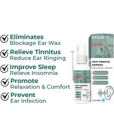 Anti Tinnitus Earwax Removal Spray - 2pcs Earwax Dissolving & Cochlear Blockage Remover - Buy Online on GoSupps.com