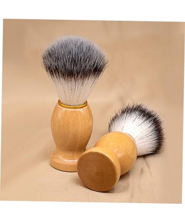 Minkissy 2-Piece Shaving Brush Set for Men | Wooden Handle Face & Razor Brush | Ideal for Beards & Grooming - Buy Online on GoSupps.com
