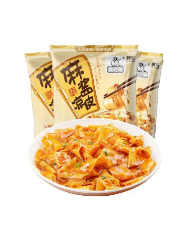 Red oil noodles Sesame paste noodles 110g/bag Alley noodles Dormitory fast food noodles with cold noodles Net red instant noodles with instant noodles (Sesame sauce flavor 3 bag)