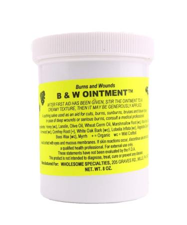 Amish Burn Salve Cream Ointment For Healing Wounds, Scars, And Burns - Made with Beeswax and Aloe Vera - 8oz