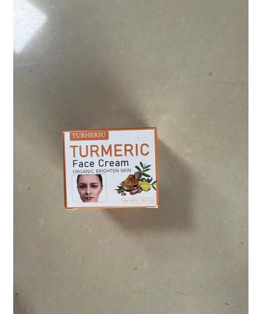 Turmeric Face Cream - Natural Moisturizer for Soothing & Hydrating | Vitamin C Anti-Aging Cream for Face & Body - 50g - Buy Online on GoSupps.com