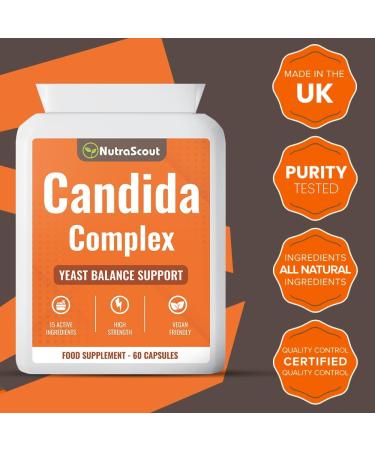 Candida & Yeast Cleanse Supplement | Support Healthy Flora Balance for Women | Caprylic Acid Zinc Clove Oregano Probiotics | Lab Tested Vegan Friendly UK Made | 60 Capsules - Buy Online on GoSupps.com