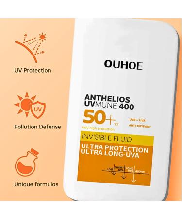 Sunscreen SPF 50+ UVMUNE 400 Invisible Fluid Sun Cream SPF50+ Suncream for Sensitive Skin Ultra Light UV Protetion Water + Sweat Resistant Not Greasy 2 * 50ml - Buy Online on GoSupps.com