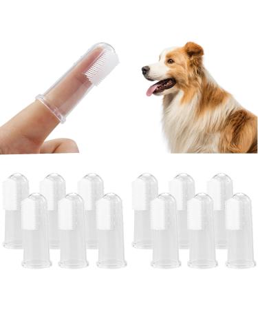 12 Pieces Pet Finger Toothbrush Soft Silicone Pet Finger Toothbrush Food Safety Tooth Cleaner Dog Cat Dental Brushes Kit for Dogs Cats Pets Dental Care - Buy Online on GoSupps.com