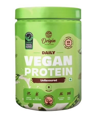Ori n Nu ion 100% Natural Vegan Plant Protein Powder Easy to Digest Unflavoured with 25g Plant Based Protein Dairy Free No Added Sugar Soy Free Non - GMO 8 Servings 250g