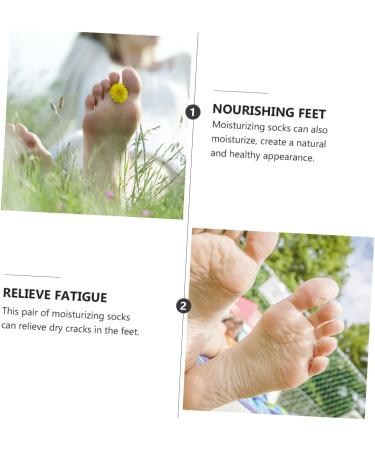 minkissy 5 Pairs Moisturizing Socks Moisture Gel Socks Breathable Socks Foot Moisturising Socks Foot Lotion Socks Feet Moisturizer Socks Ankle Socks Purple Silicone Anti-Crack Protector - Buy Online on GoSupps.com