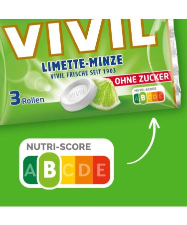 VIVIL Rolle Limit Mit - Sugar-Free Vegan Fruity Pastilles (Lime Mint 20x3 Packs - 60 Rolls 28g Each) - International Shipping Available - Buy Online on GoSupps.com