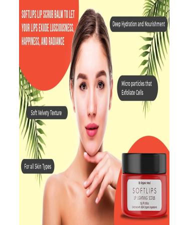 Buy Lip Lightning Scrub | Softens & Brightens Lips | Natural & Organic | 25gm - Moisturizes Dry & Chapped Lips - Buy Online on GoSupps.com