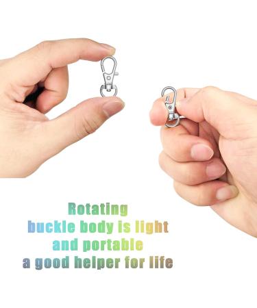 sprookber 100pcs Metal Lobster Claw Clasp with Key Ring  Keychain Rings for Crafts  Key Jewelry DIY Crafts  Lanyard Clips snap Hook  Swivel Clasps Clip (Claw Clasp 50pcs+Key Ring 50pcs) 1.2inch(32mm) - Buy Online on GoSupps.com