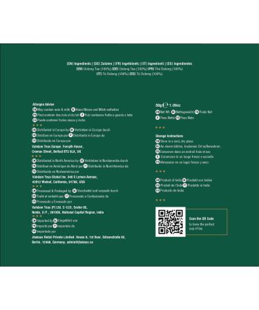 VAHDAM Himalayan Oolong Tea Leaves - 15 Pyramid Tea Bags - 100% Natural & Detox Loose Leaf - High Mountain Source - 15 Count Pack - Buy Online on GoSupps.com