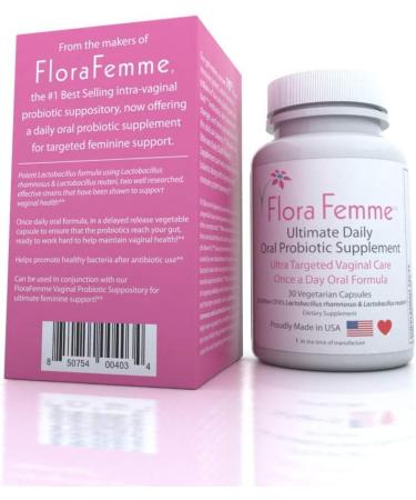 FLORAFEMME Ultimate Oral Probiotic Supplement - Supports Urinary Tract & Vaginal Health - Eliminates Odor, Balances pH & Restores Gut Flora - Women's Blend - Buy Online on GoSupps.com