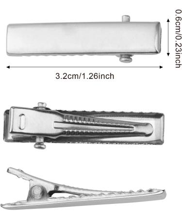 200 Pieces Alligator Hair Clips Metal Duck Bill Hair Clips Flat Top Single Prong Hairpins for Hair Styling DIY Accessories - Buy Online on GoSupps.com