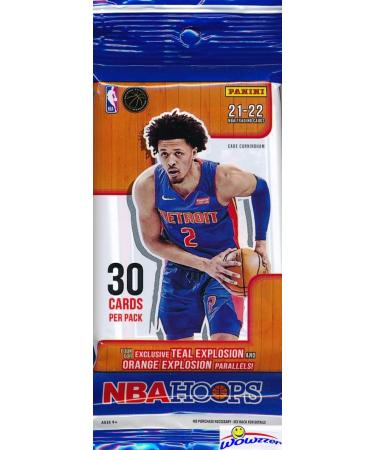 2021/22 Panini Hoops NBA Basketball HUGE JUMBO FAT CELLO Pack with 30 Cards! Look for EXCLUSIVE PARALLELS Plus Rookies & Autos of Cade Cunningham, Evan Mobley, Scottie Barnes & Many More! WOWZZER!