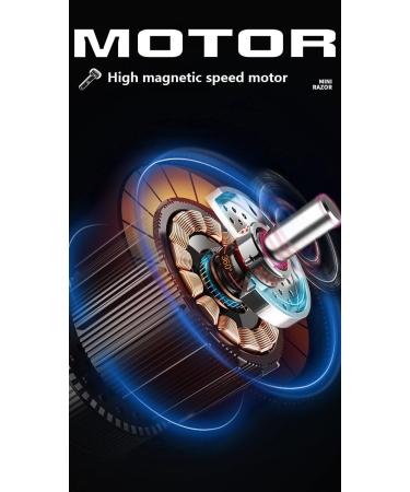 Men's electric razor portable mini razor small smart beard knife dry and wet available USB charging a gift for dad's boyfriend (Night black +1 cutter head) - Buy Online on GoSupps.com