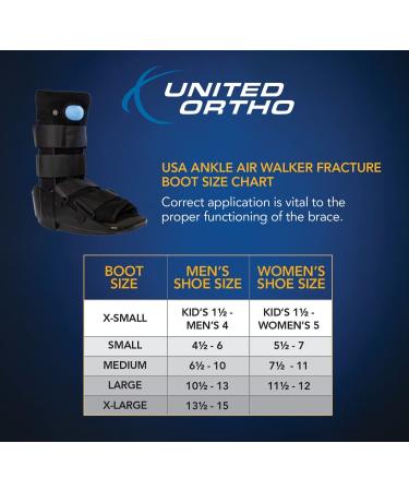 United Ortho 12115 Ankle Air Walking Boot - Medium, Black - Buy Online on GoSupps.com
