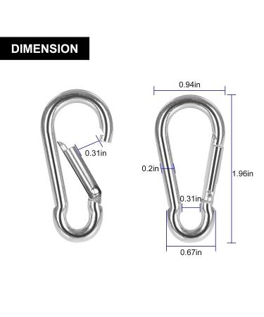 Mixiflor Stainless Steel Swivel Eye Snap Hook Set - 5pcs Flag Pole Clips & Carabiner Diving Clips for Bird Feeders, Pet Chains, and More - Buy Online on GoSupps.com
