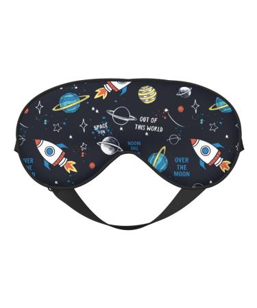 Space Sleep Mask Adjustable Double -Sided Eye Mask Soft Sleeping Eye Covers for Sleeping Perfect Shading Reduce Eye Edema