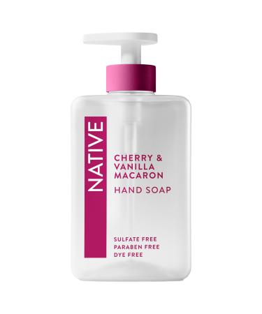 Native Liquid Hand Soap Cherry & Vanilla Macaron Sulfate & Paraben Free Naturally Derived Ingredients 13 oz