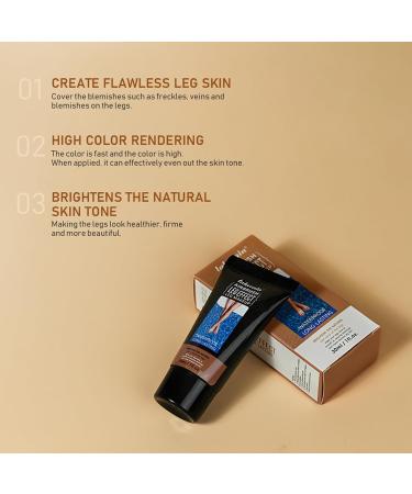 Waterproof Leg Makeup - Full Coverage Body Concealer | Vein Cover-Up Cream | Natural Tan Finish for Flawless Legs | 30ML #03 BRONZE - Buy Online on GoSupps.com