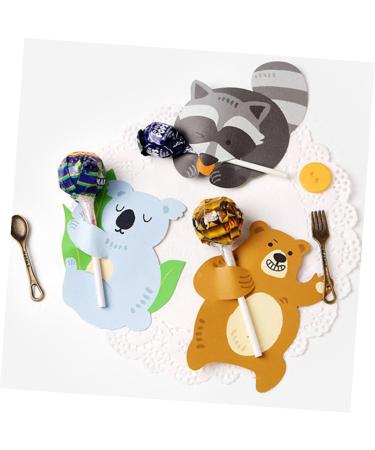 OUNONA 100pcs Message Card for Lollipop Brown Decor Lollipop Paper Card Candy Holder Card Lollipop Decoration Brown Lollipops Candy Greeting Cards Message for Lollipop Decorative Card - Buy Online on GoSupps.com