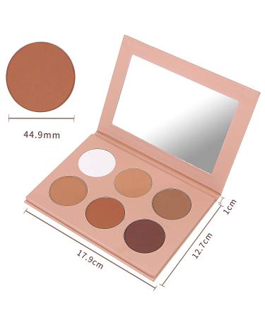 Vodisa Contour Palette - Professional Matte Highlighting Bronzer Powder Kit for Long-Wear and Lightweight Blend with Mirror - Highly Pigmented Makeup Pallet - Buy Online on GoSupps.com