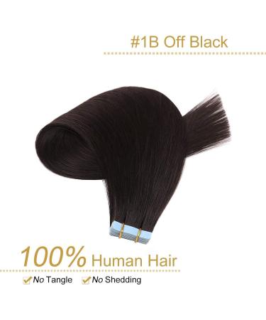 Yilite Tape Extensions Real Hair - Natural Black 50cm | 20 Pieces 50g Invisible Silky Straight Skin Weft - Buy Online on GoSupps.com