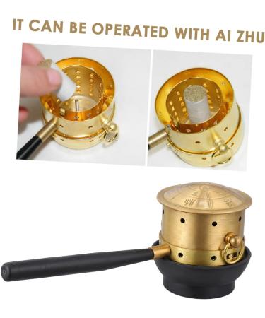 Healeved 3 Sets Moxibustion Box - Moxa Massage Tower Neck Roll Moxa Stick Holder & Kegel Burner Tank - Pure Copper Massage Devices for Wellness - Buy Online on GoSupps.com