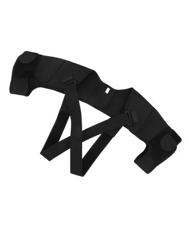 Shoulder Stability Brace - Double Support for Injury Prevention | Sweat-Wicking Black Brace for Running (S) - International Shipping Available - Buy Online on GoSupps.com