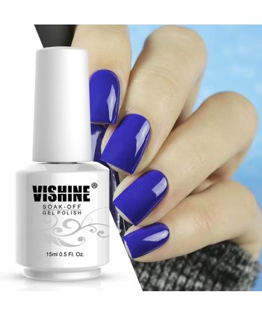 Vishine Gel Nail Polish Soak Off UV LED Nail Gel Polish Manicure Salon DIY Nail Art Long-Lastnig blueish Purple 0.5 OZ - Buy Online on GoSupps.com