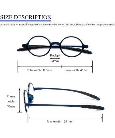 KoKoBin Retro Round Reading Glasses for Men & Women - TR90 Full Frame 2.5 Diopters - Stylish & Durable Reading Aid for International Shipping - Buy Online on GoSupps.com