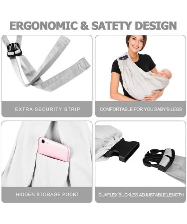 CUBY Baby Carrier Sling - Adjustable Newborn Essentials for Comfortable Nursing - Dark Grey - Buy Online on GoSupps.com